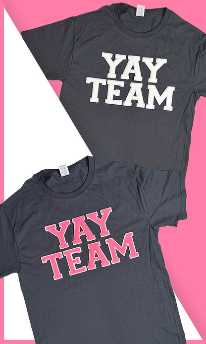 Soft Chenille Yay Team Boyfriend Long Sleeve