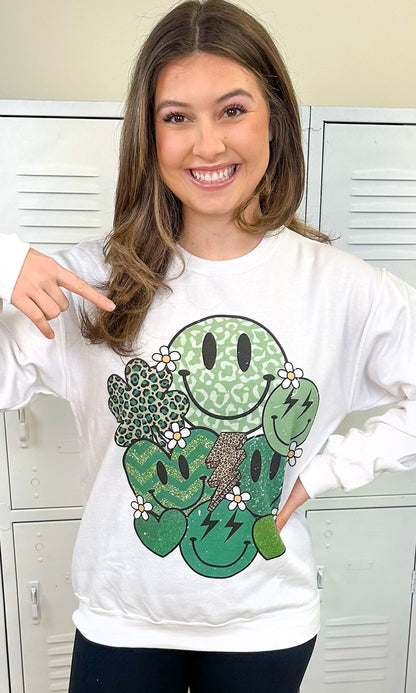St. Patrick’s Vibes Adult Graphic Sweatshirt