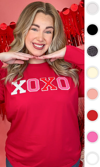 Soft Chenille XOXO Boyfriend Long Sleeve