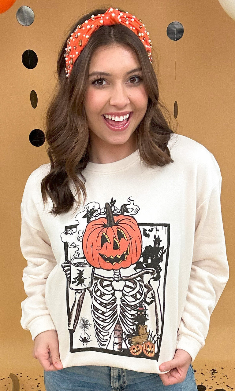 Scary Skeleton Graphic Sweatshirt