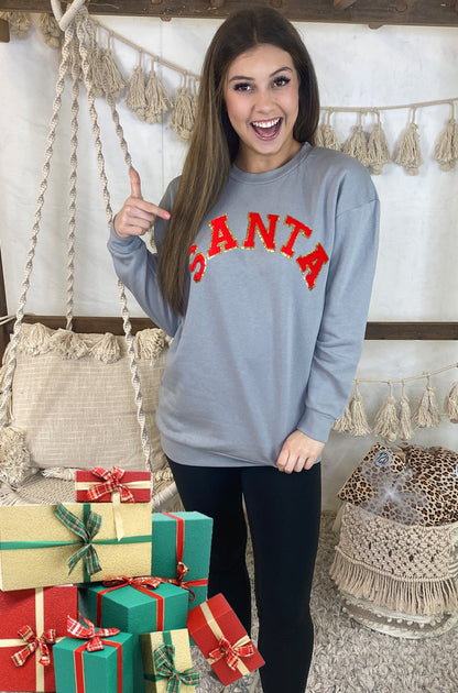 Santa Chenille Sweatshirt