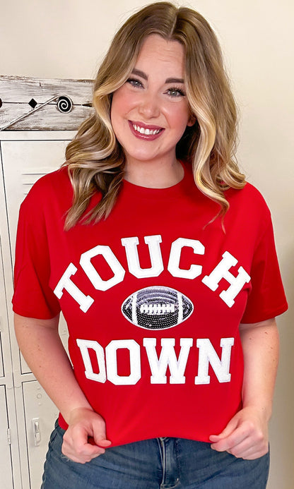 Soft Chenille Touchdown Graphic T-Shirt