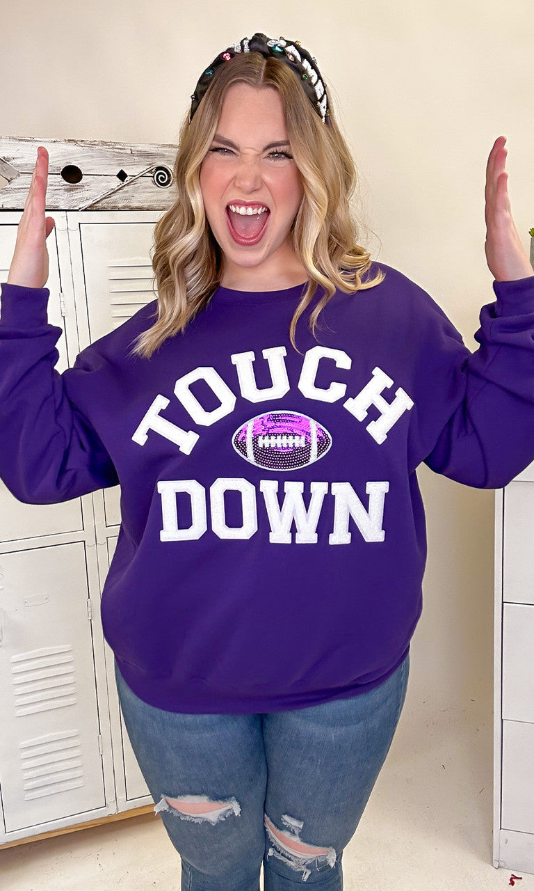 Soft Chenille Touchdown Graphic Sweatshirt