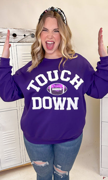 Soft Chenille Touchdown Graphic Sweatshirt