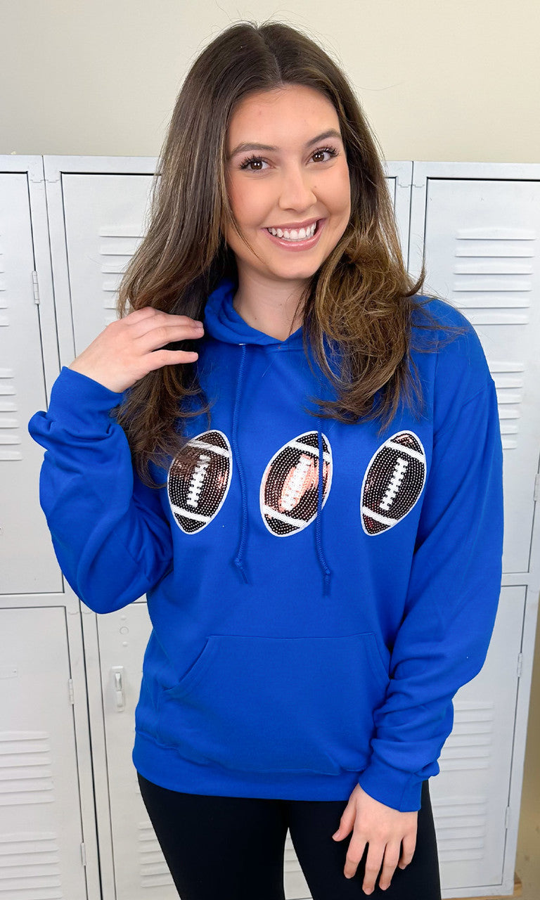 Sparkle Football Adult Hoodie