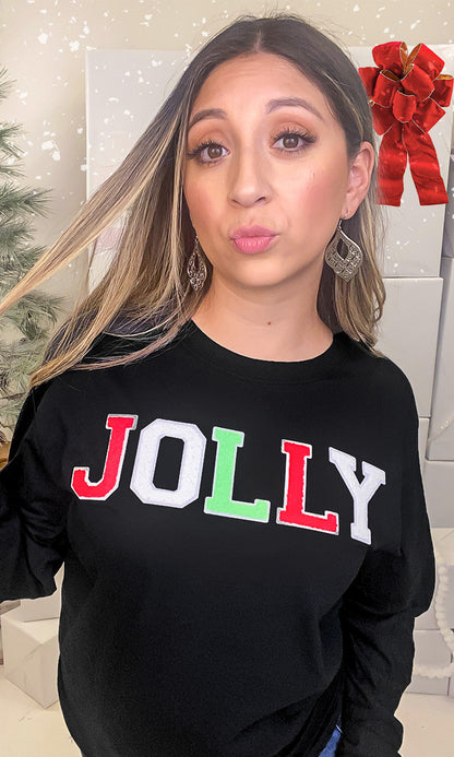 Soft Chenille Jolly Graphic Long Sleeve T-Shirt