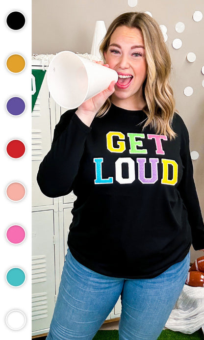 Soft Chenille Get Loud Boyfriend Long Sleeve