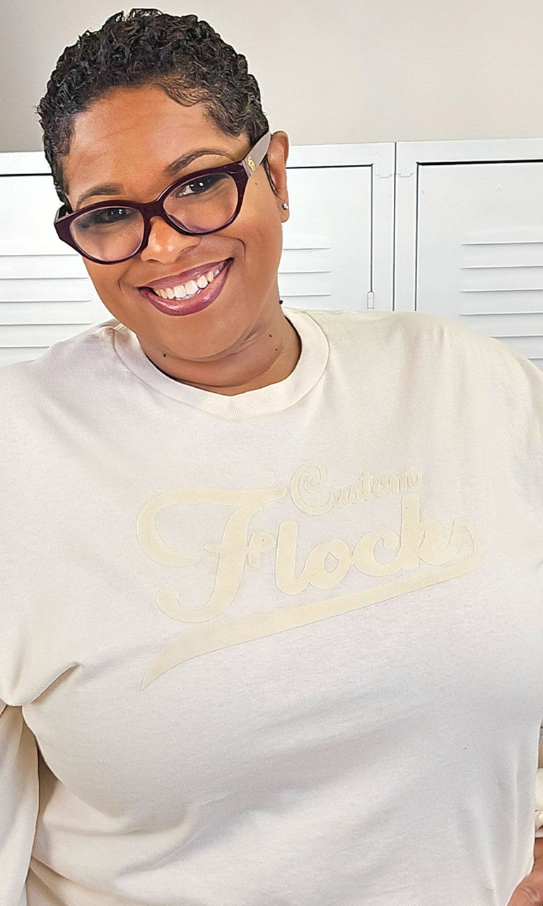 Custom Flock Script Adult Long Sleeve T-Shirt