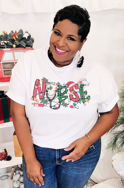 Festive Christmas Nurse T-Shirt
