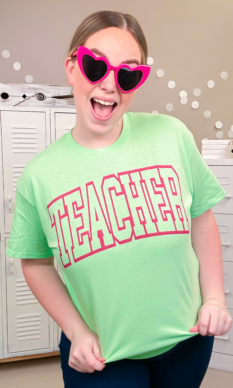 Bold College Teacher Graphic T-Shirt