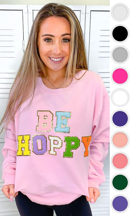 Ideal Chenille Be Hoppy Easter Adult Sweatshirt