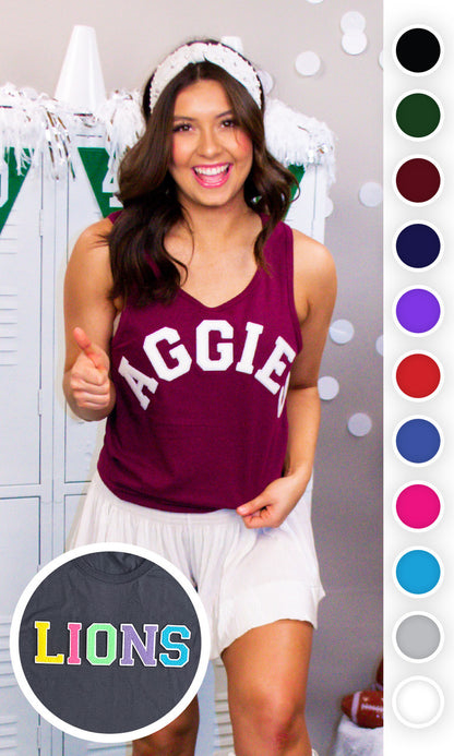 Soft Chenille Custom Mascot Tank