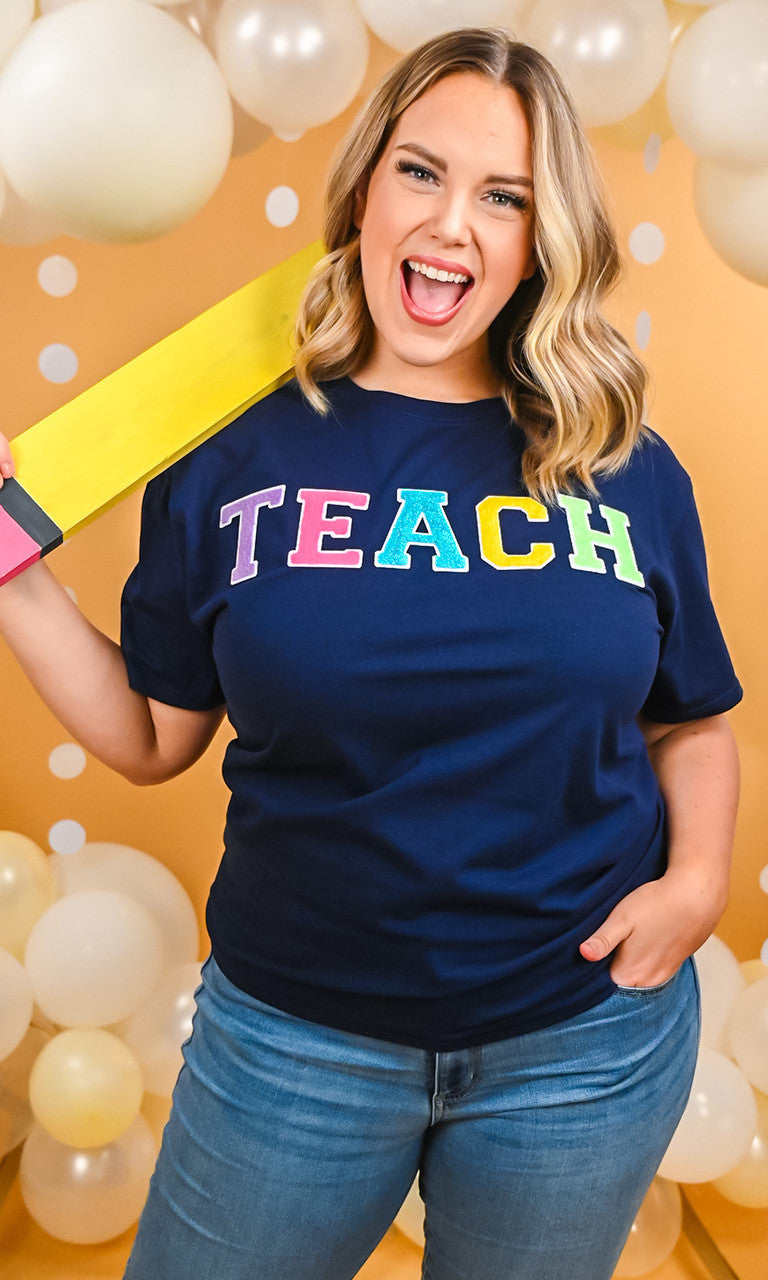 Soft Chenille Teach T-Shirt