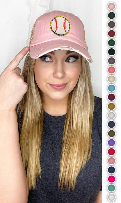 Baseball Ideal Chenille Vintage Hat