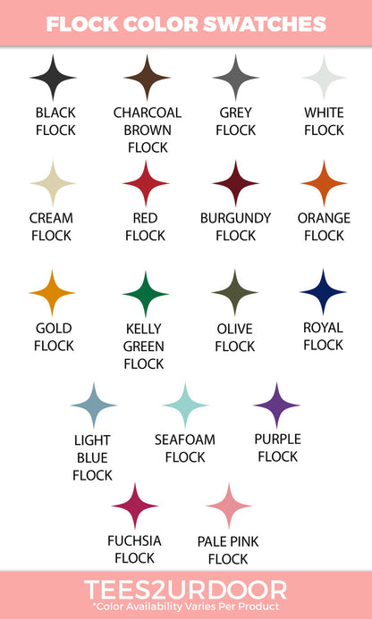 Custom Flock Script Adult T-Shirt