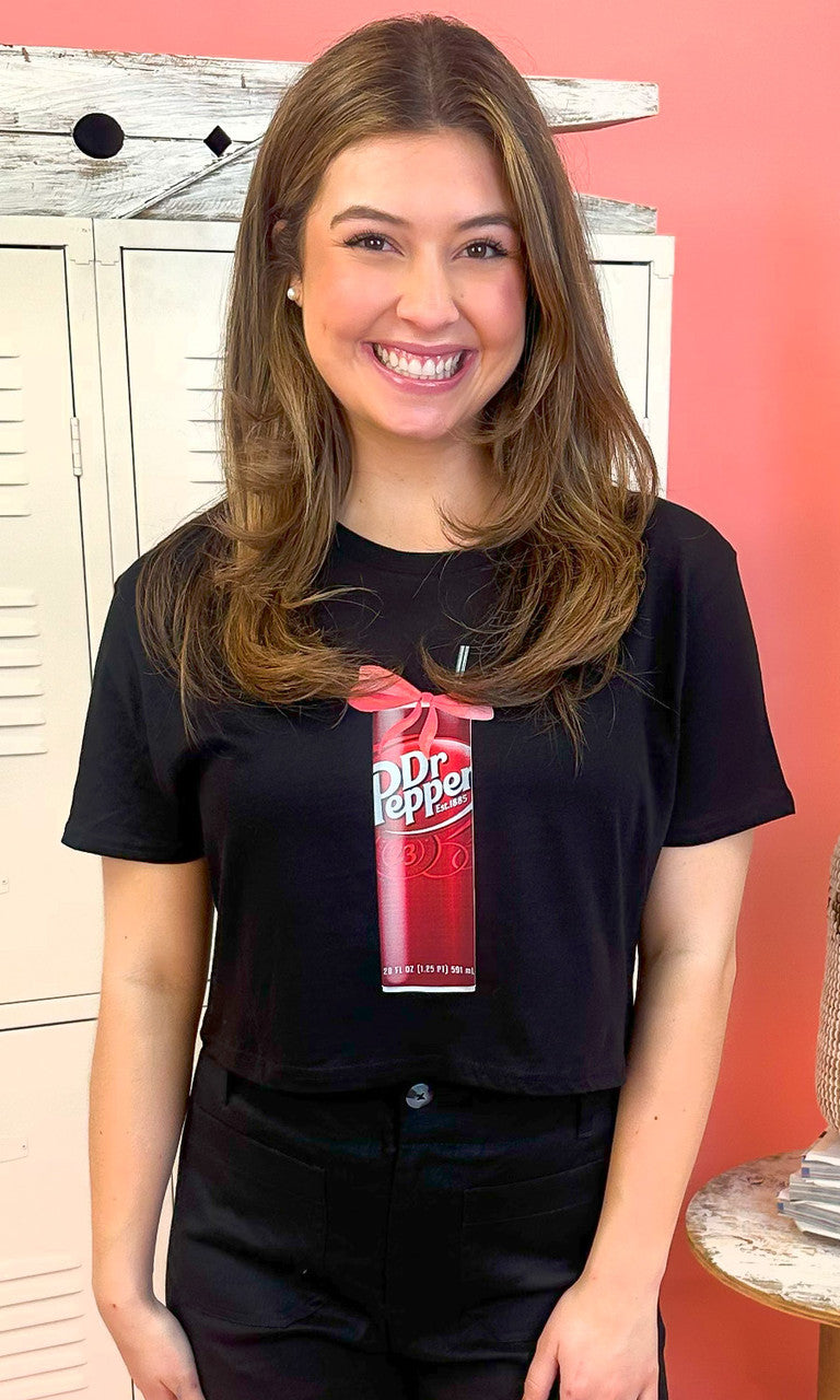 Bow Beverages Graphic Crop Top