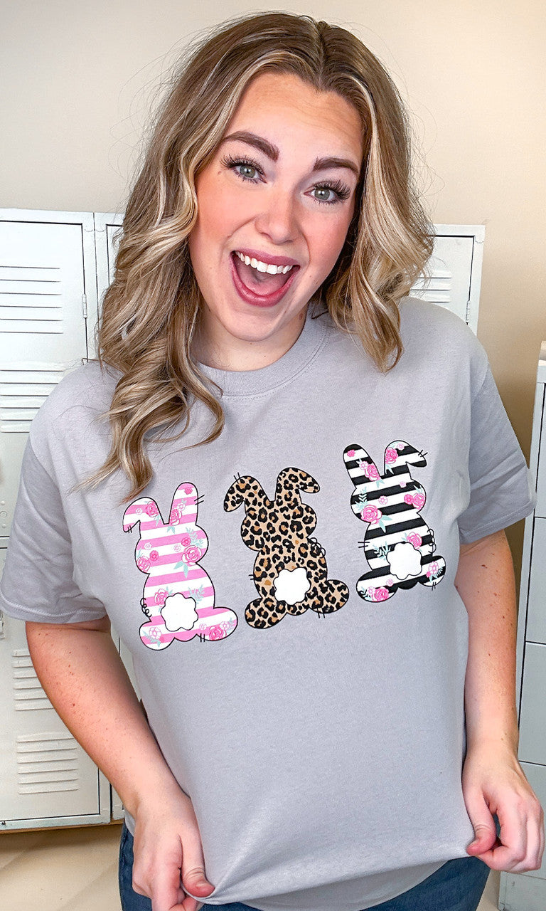 Three Trendy Bunnies Easter T-Shirt