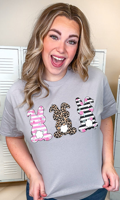 Three Trendy Bunnies Easter T-Shirt