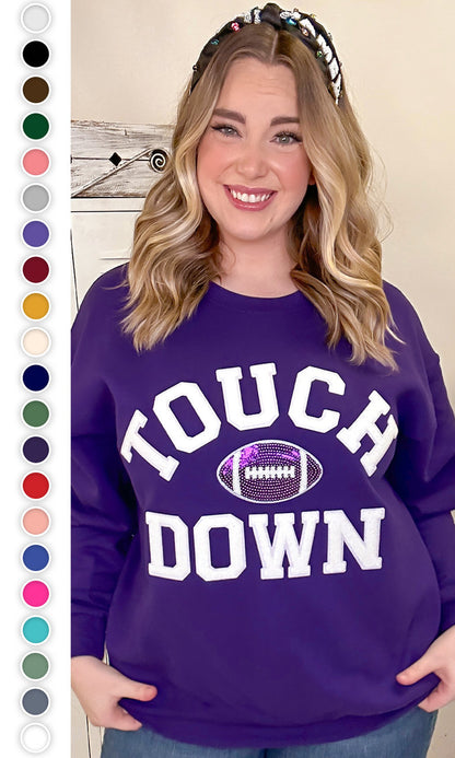 Soft Chenille Touchdown Graphic Sweatshirt