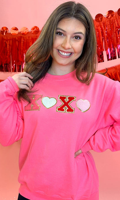 Ideal Chenille XOXO Heart Sweatshirt